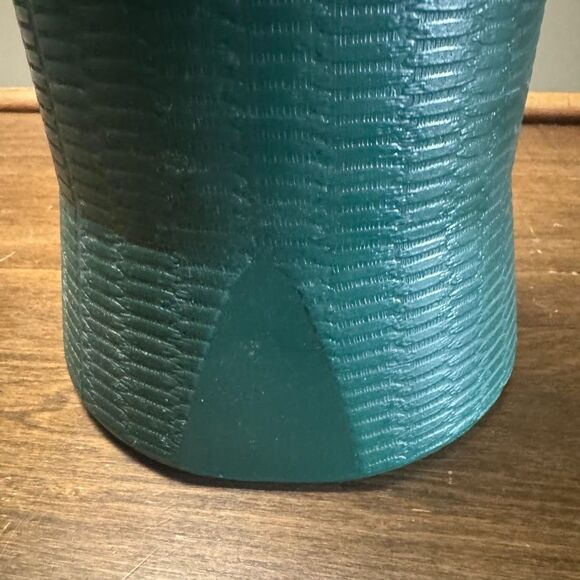 Vtg Breamco Blow Mold Rose w Faux Wicker Toilet Paper Holder Hunter Green - Picture 10 of 10